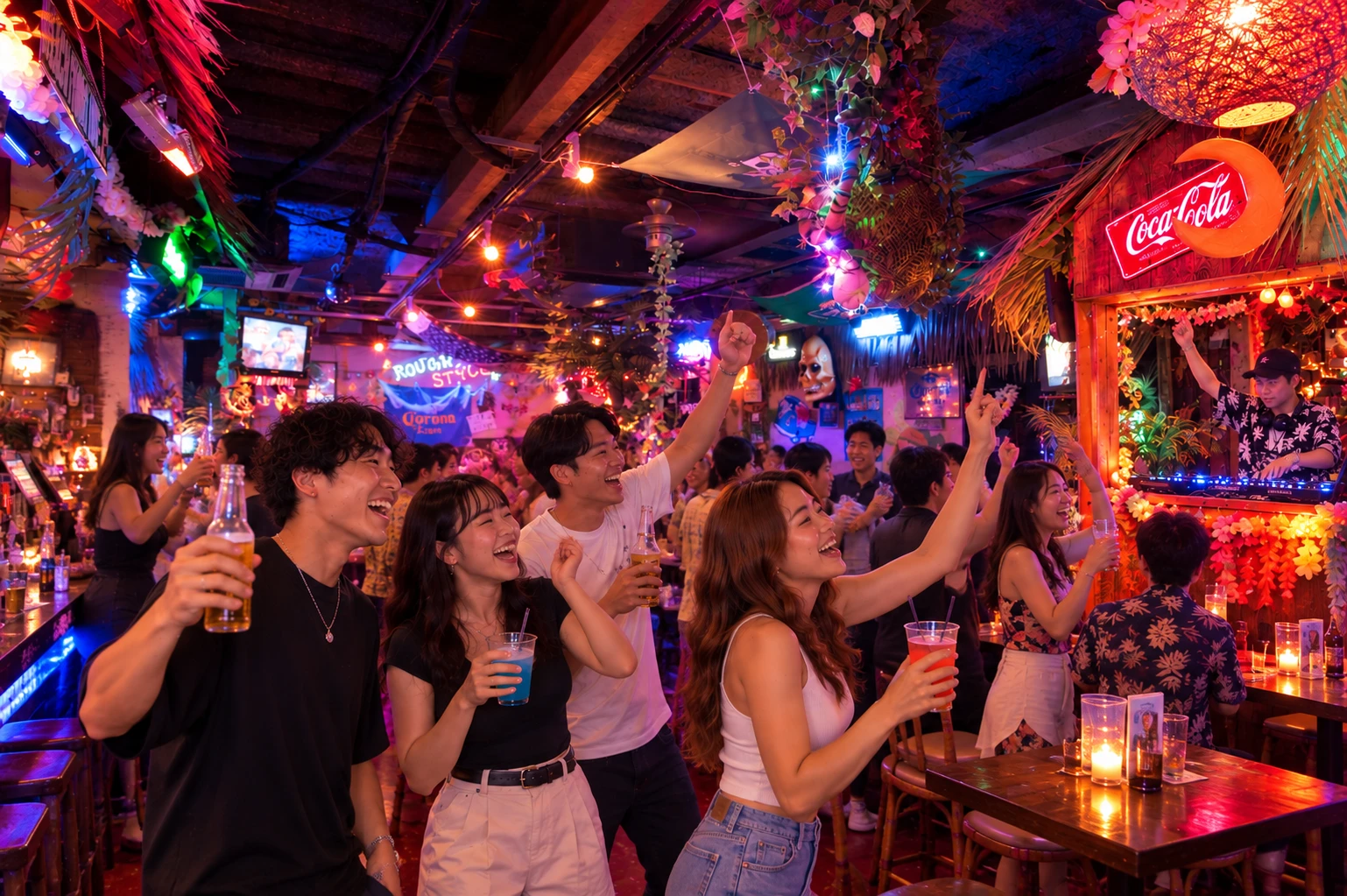 貸切・DJイベントで盛り上がる店内